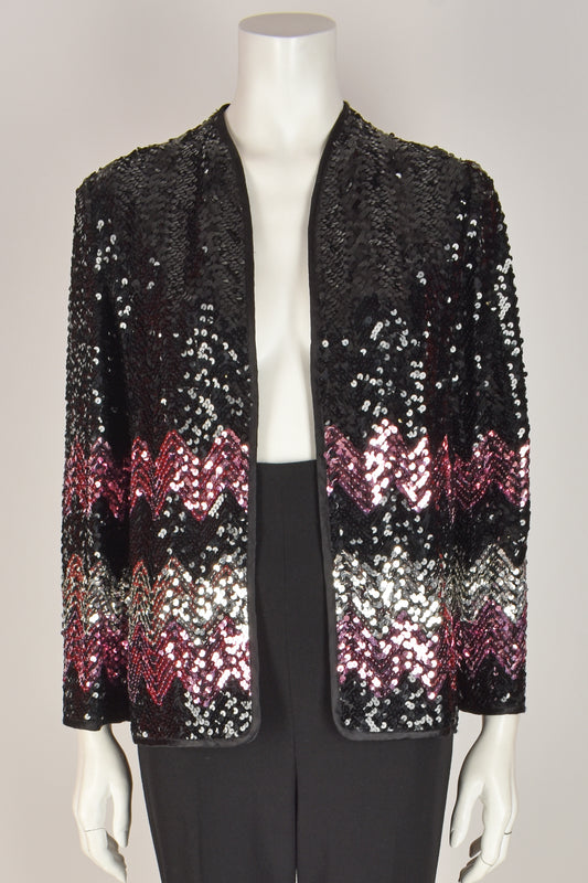 ANN GREEN 1970s SEQUIN JACKET S/M