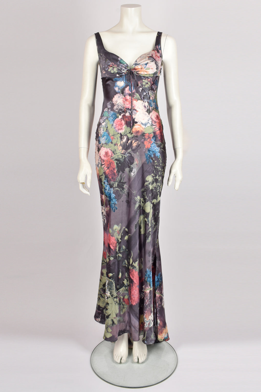 ROBERTO CAVALLI FLORAL PRINT MAXI DRESS XS