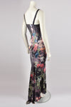 ROBERTO CAVALLI FLORAL PRINT MAXI DRESS XS