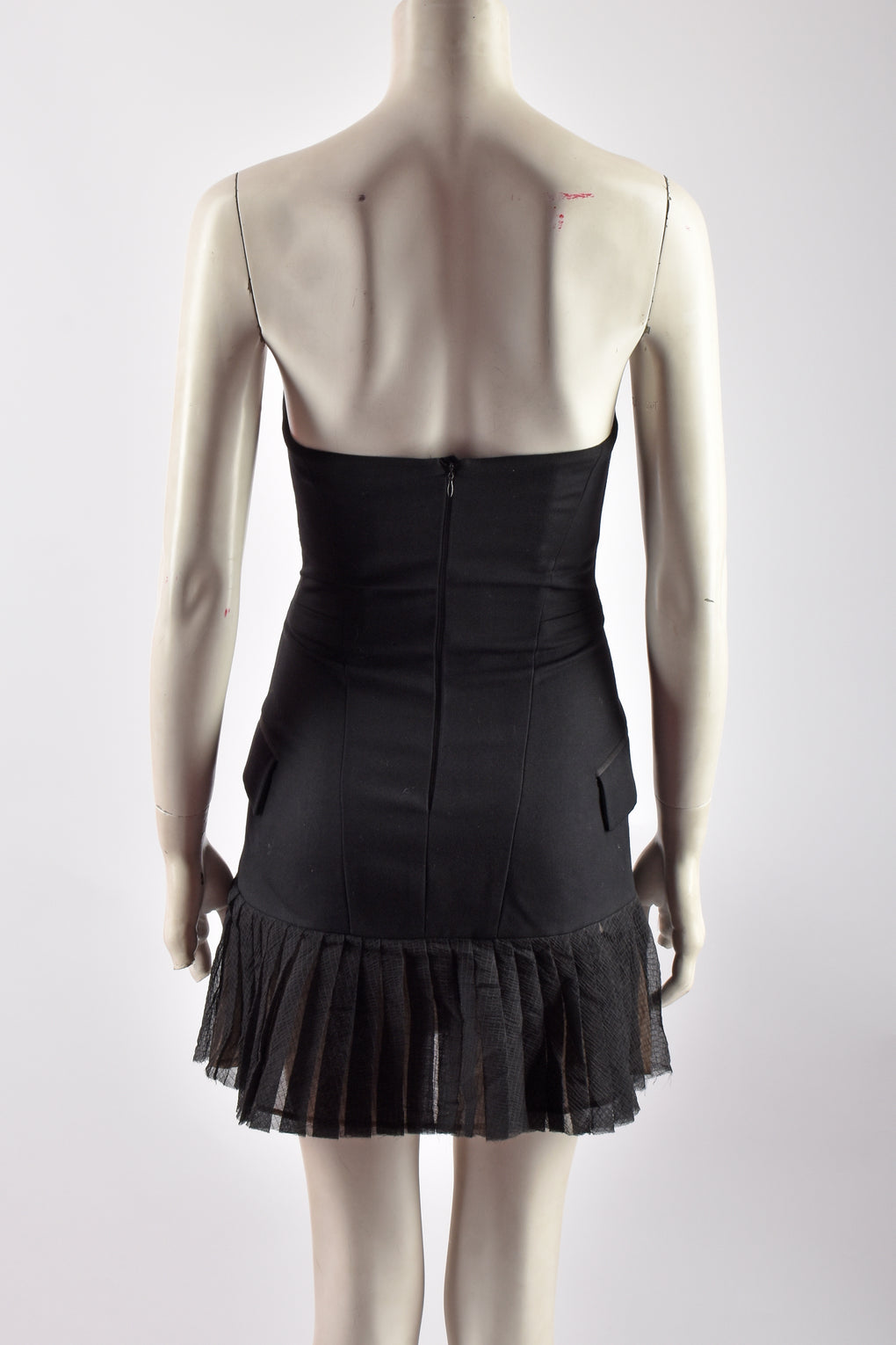 JULIEN MACDONALD SUITED BLACK MINI DRESS S