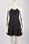 JULIEN MACDONALD SUITED BLACK MINI DRESS S