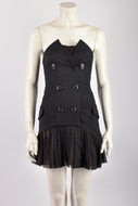 JULIEN MACDONALD SUITED BLACK MINI DRESS S