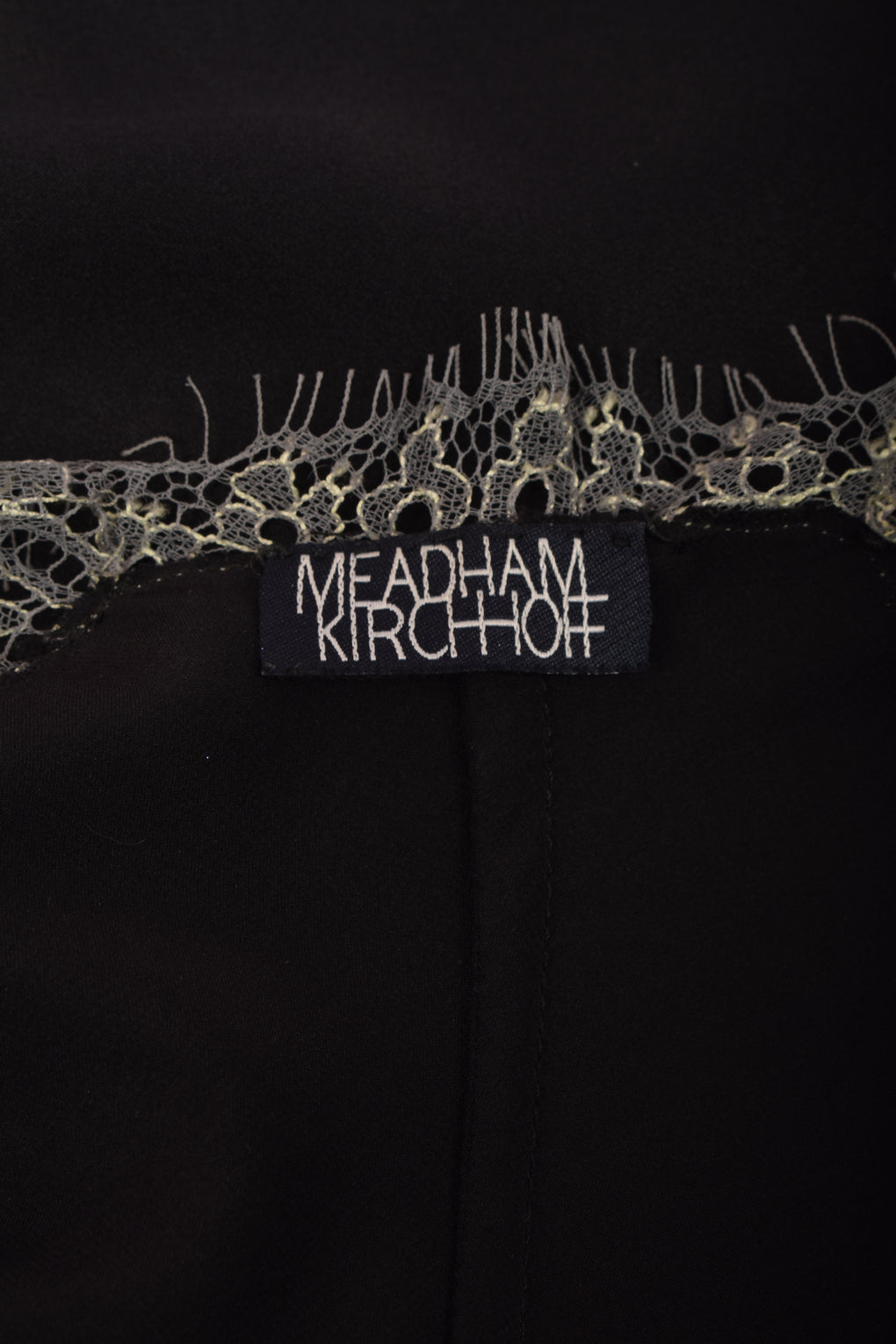 MEADHAM KIRCHHOFF BLACK MINI SLIP DRESS