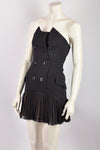 JULIEN MACDONALD SUITED BLACK MINI DRESS S