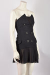 JULIEN MACDONALD SUITED BLACK MINI DRESS S