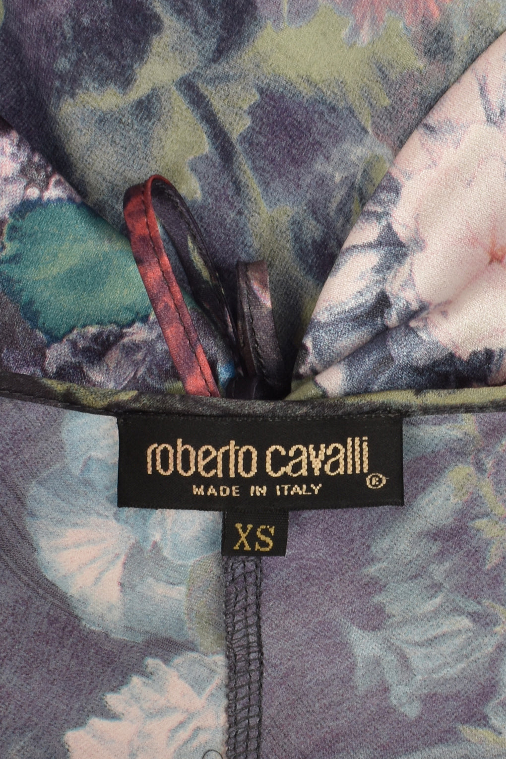 ROBERTO CAVALLI FLORAL PRINT MAXI DRESS XS