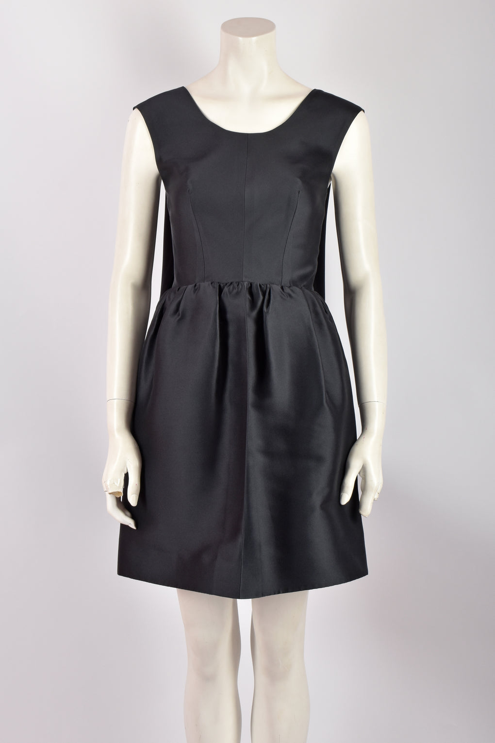 BALENCIAGA BLACK SILK MINI DRESS S