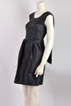 BALENCIAGA BLACK SILK MINI DRESS S