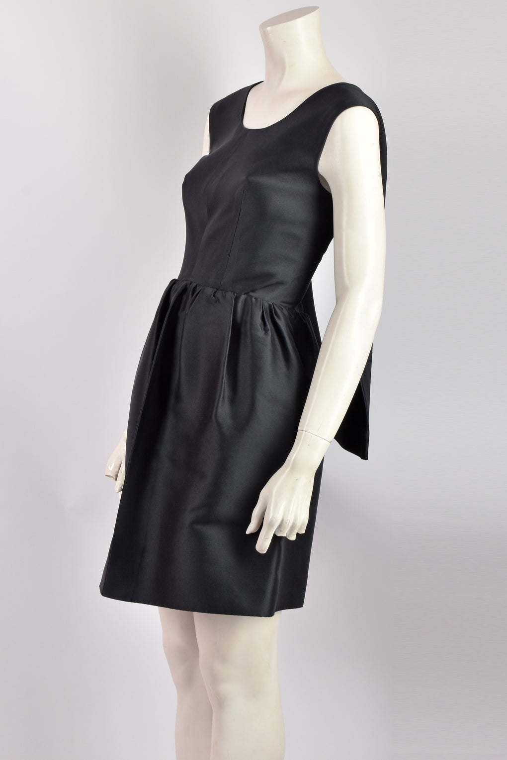 BALENCIAGA BLACK SILK MINI DRESS S