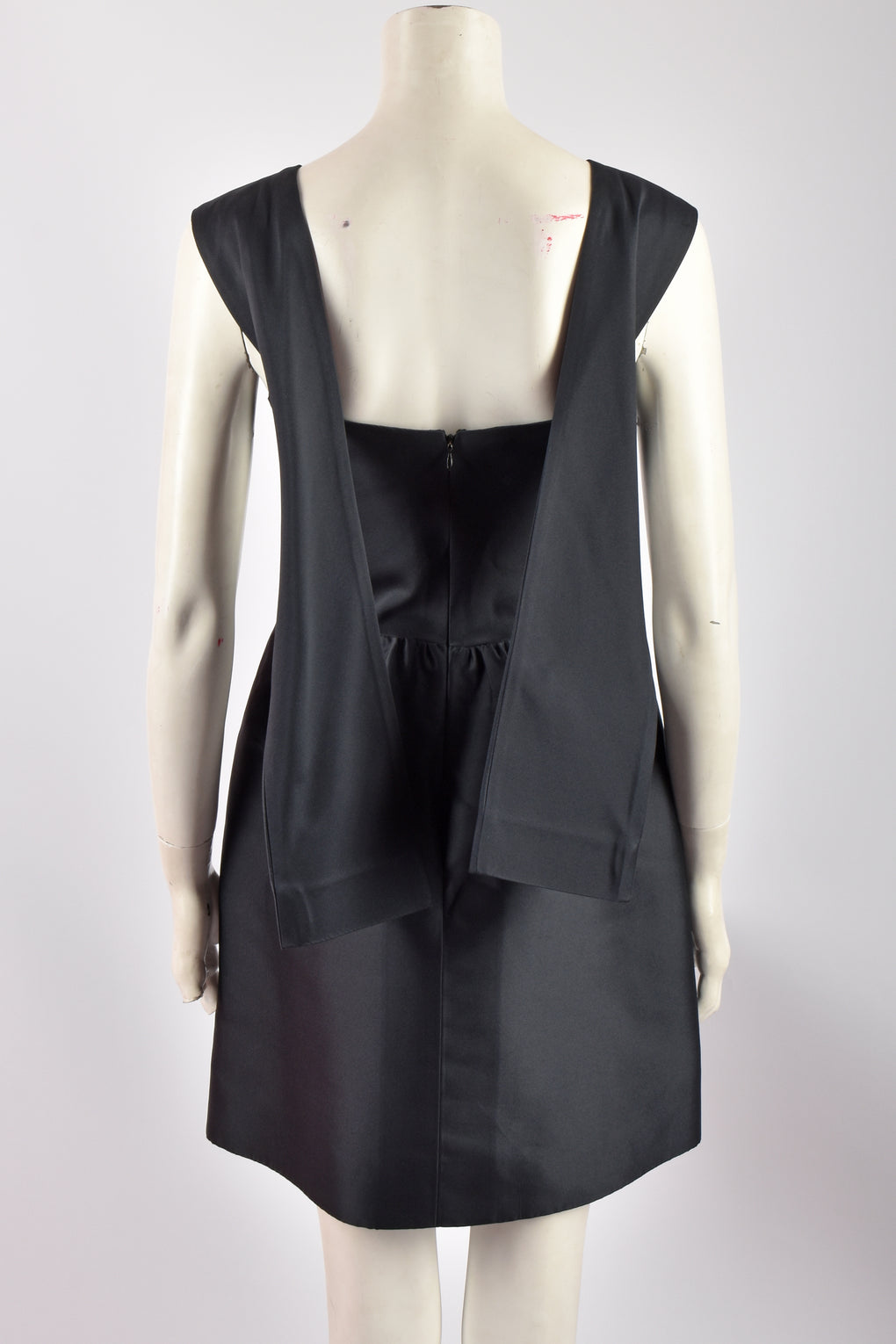 BALENCIAGA BLACK SILK MINI DRESS S