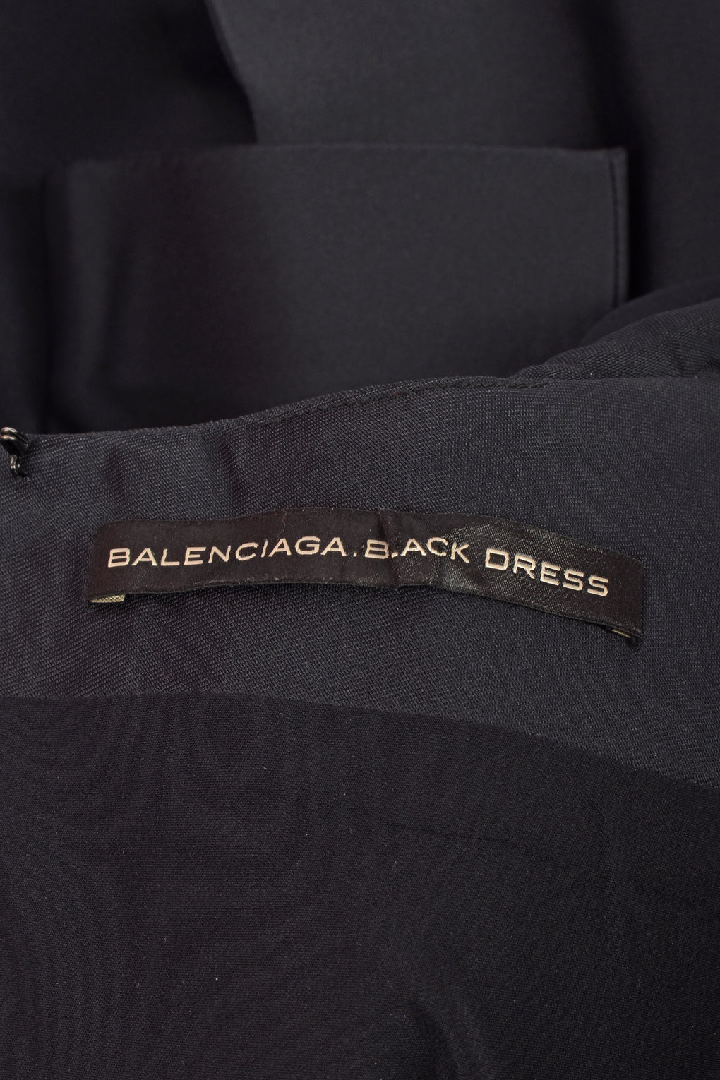 BALENCIAGA BLACK SILK MINI DRESS S