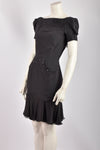 GUCCI 2005 BLACK EMBELLISHED DRESS S