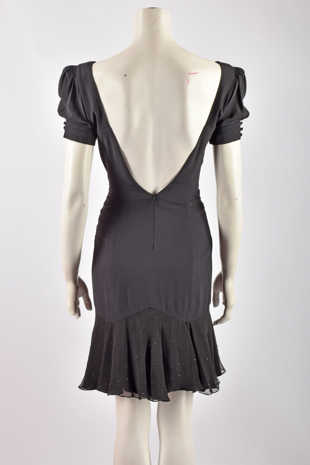 GUCCI 2005 BLACK EMBELLISHED DRESS S