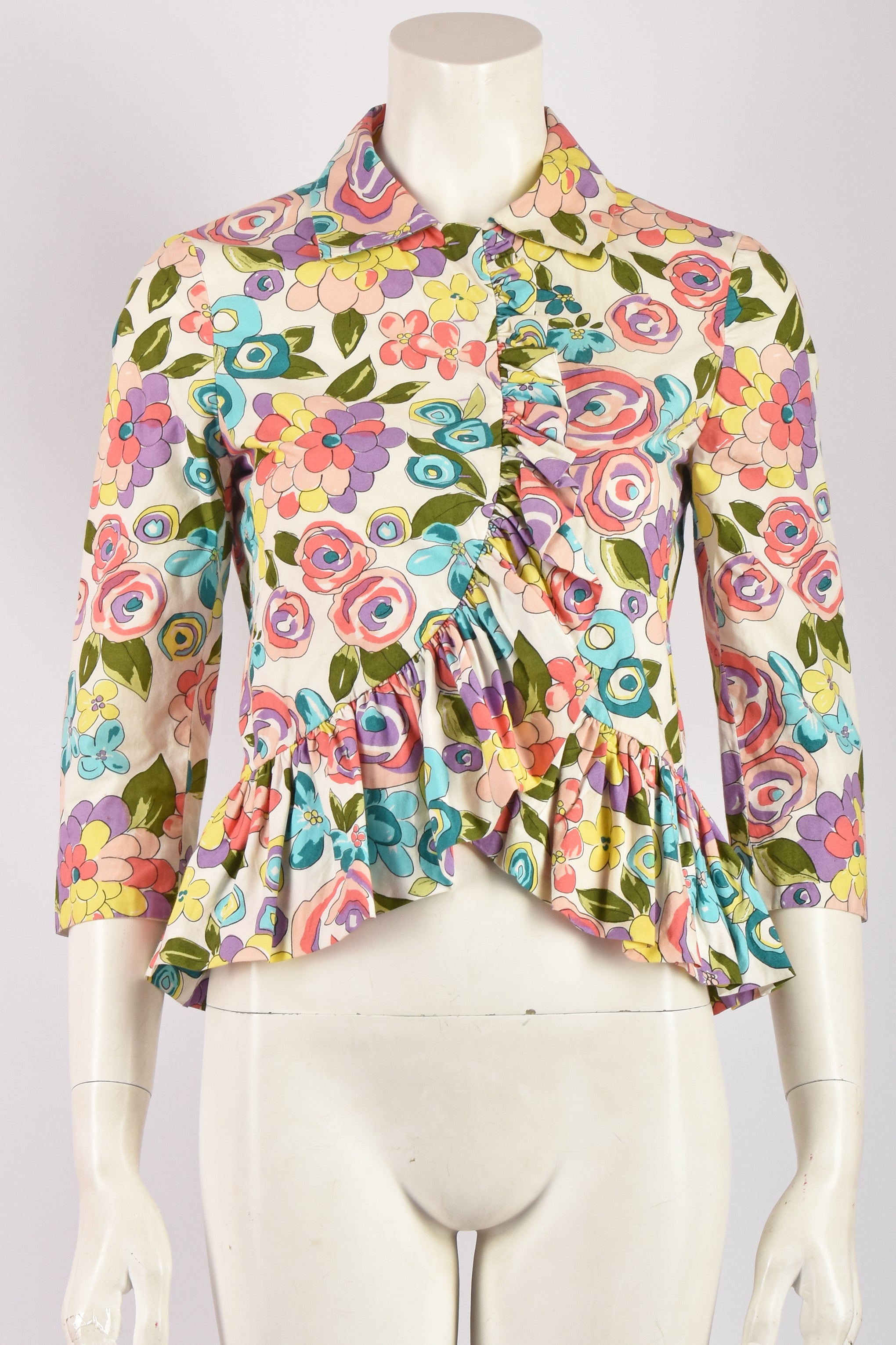 イタリア製MOSCHINO CHEAPANDCHIC 花柄テーラードジャケット