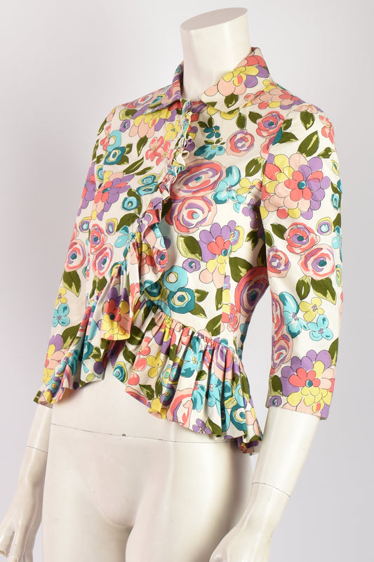 MOSCHINO CHEAP AND CHIC FLORAL JACKET S