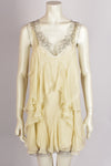 JULIEN MACDONALD sheer silk dress M-L