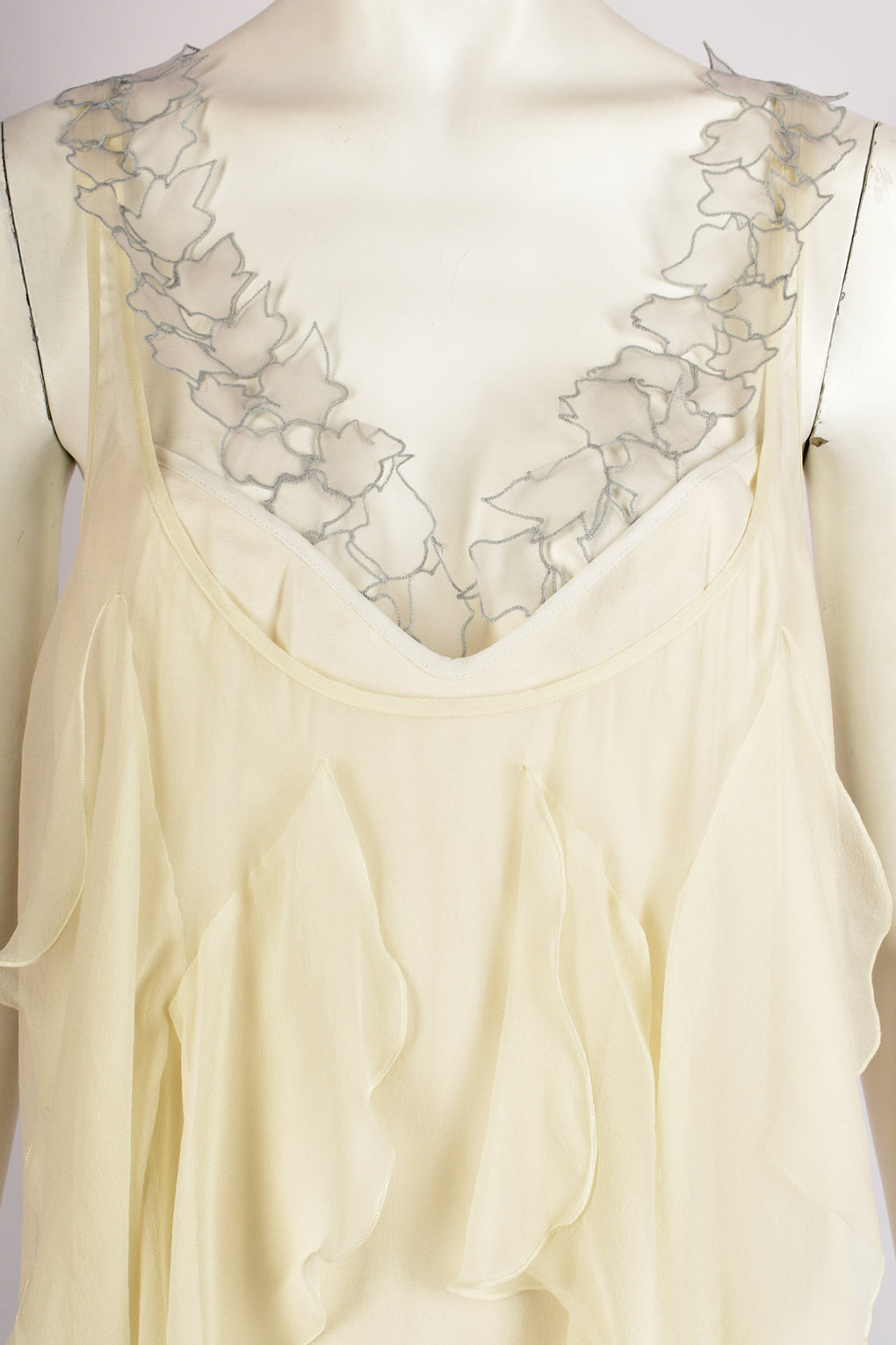 JULIEN MACDONALD sheer silk dress M-L