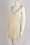 JULIEN MACDONALD sheer silk dress M-L