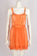 JULIEN MACDONALD ORANGE DRESS S