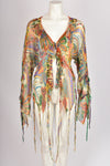 VOYAGE paisley silk top S-M