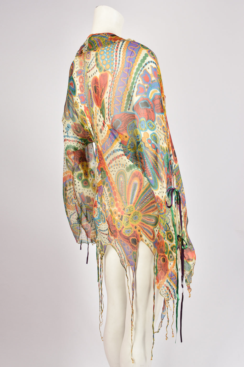 VOYAGE paisley silk top S-M