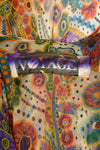 VOYAGE paisley silk top S-M