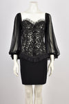 YVES SAINT LAURENT 1980s LACE DRESS S-M