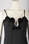 THIERRY MUGLER BLACK SILK GOWN
