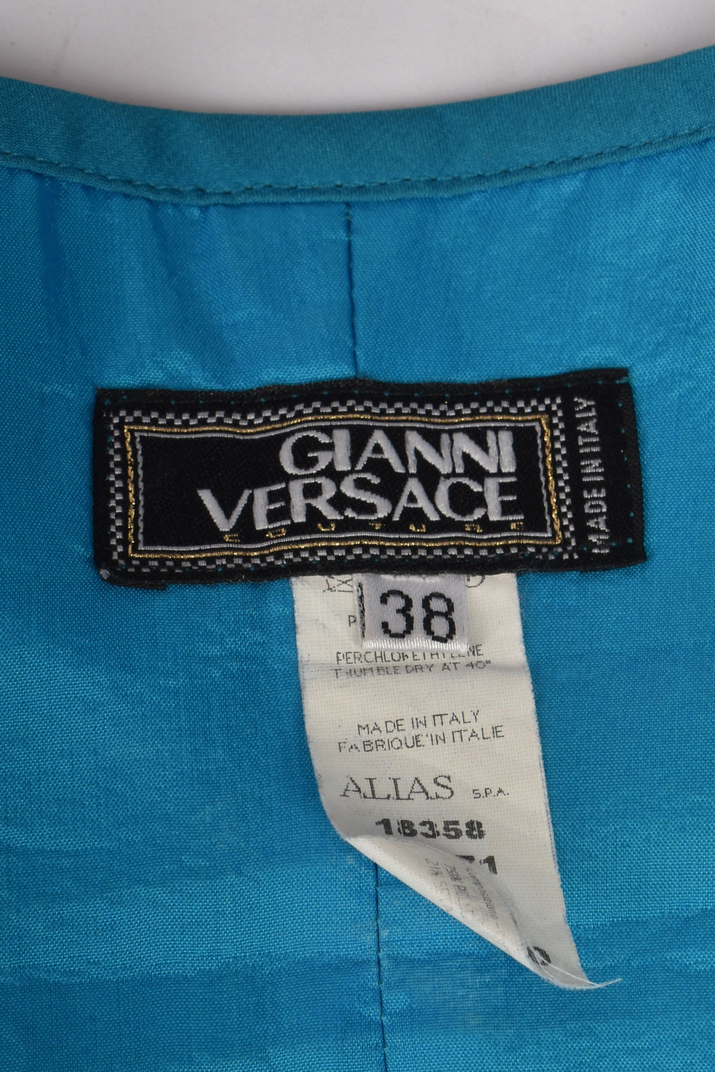 GIANNI VERSACE BLUE LEATHER BELT