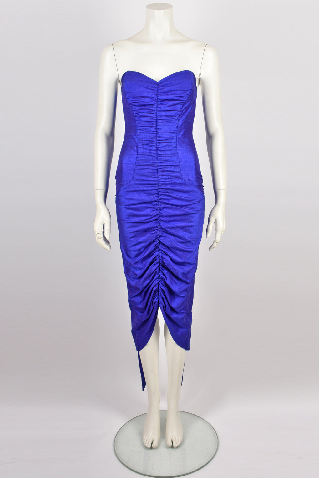 SARAH WHITWORTH 1980s BLUE DRESS S