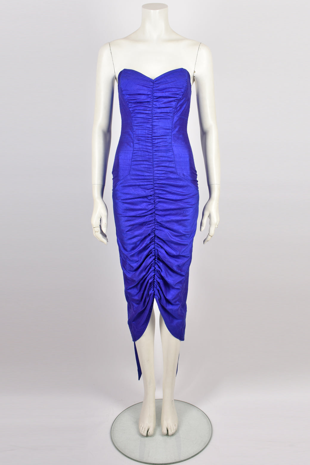 SARAH WHITWORTH 1980s BLUE DRESS S