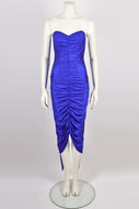 SARAH WHITWORTH 1980s BLUE DRESS S