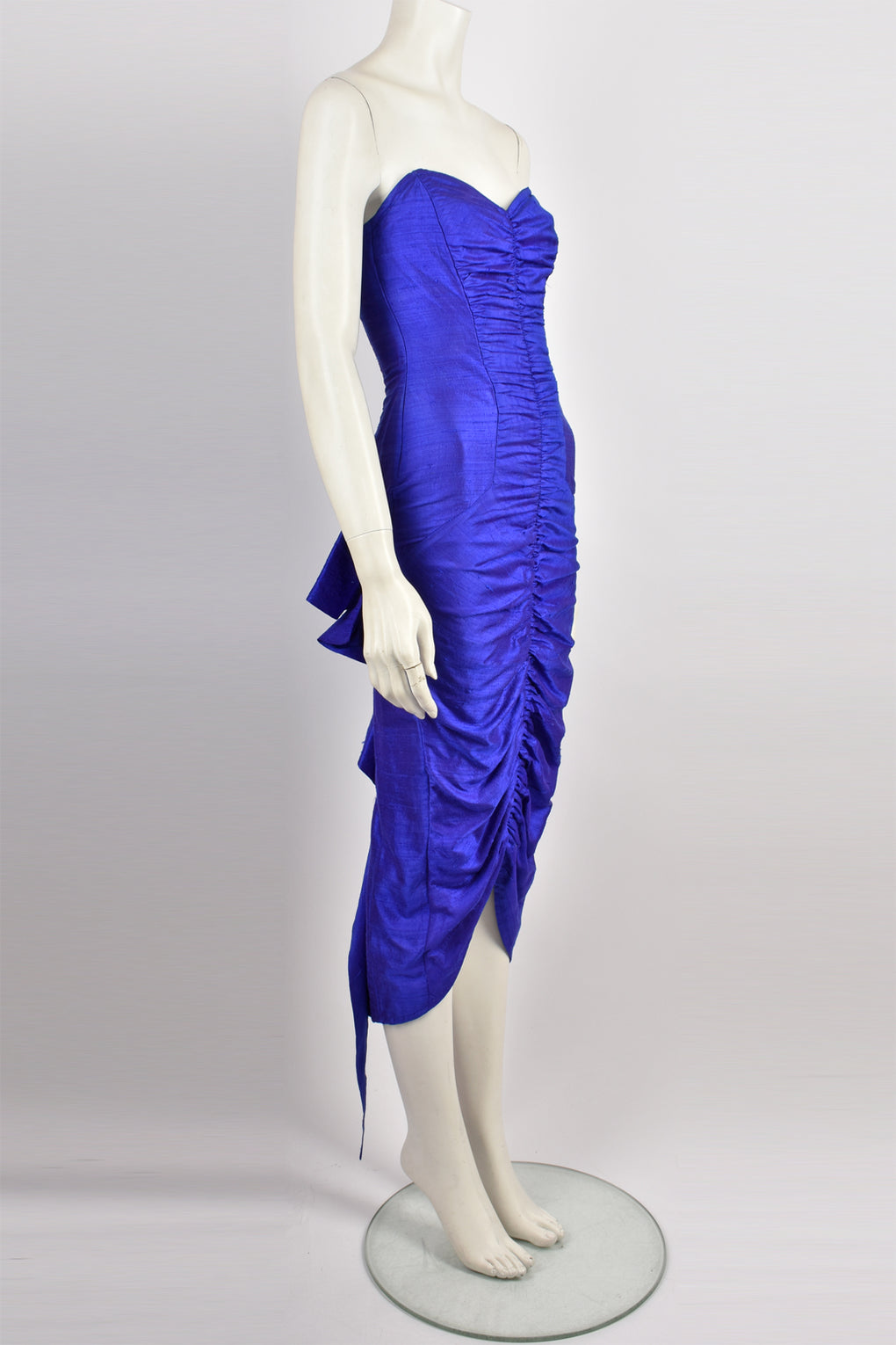 SARAH WHITWORTH 1980s BLUE DRESS S