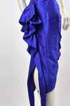 SARAH WHITWORTH 1980s BLUE DRESS S