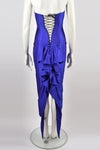 SARAH WHITWORTH 1980s BLUE DRESS S