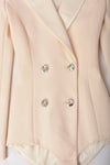 PHILOSOPHY CREAM BODYSUIT WITH DIAMOND