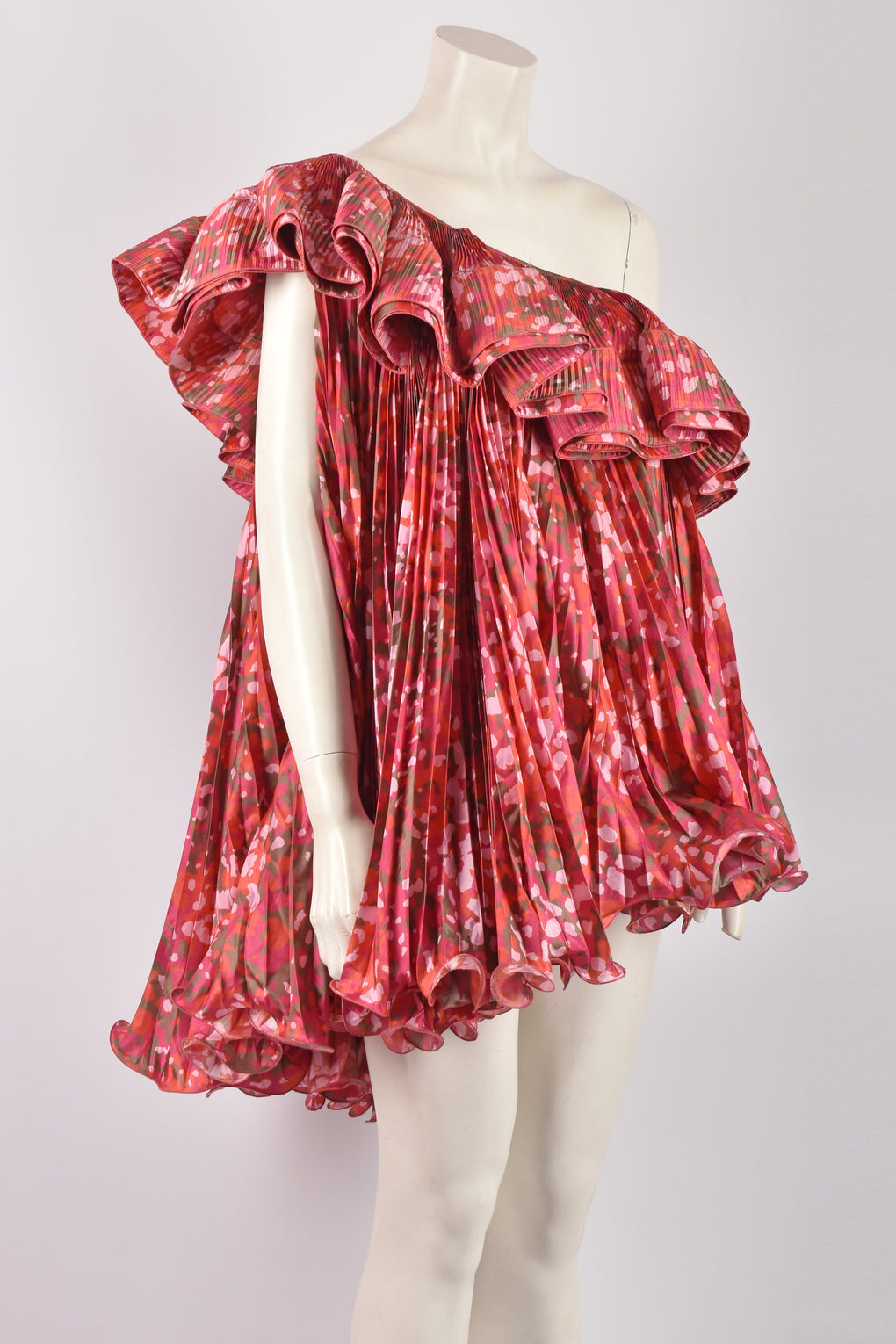 STELLA McCARTNEY SS 2010 PLEATED ASYMETRICAL DRESS L