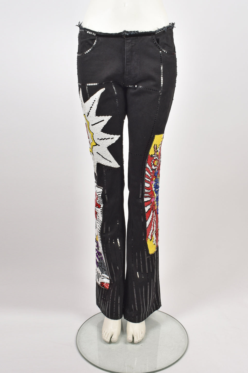 VOYAGE COMIC STRIP SEQUIN JEANS S