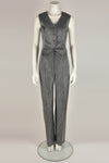 VINTAGE 1970s SPARKLY WAISTCOAT TROUSER SUIT S/M