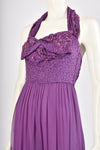 JOHN GALLIANO X DIOR PURPLE BEADED DRESS