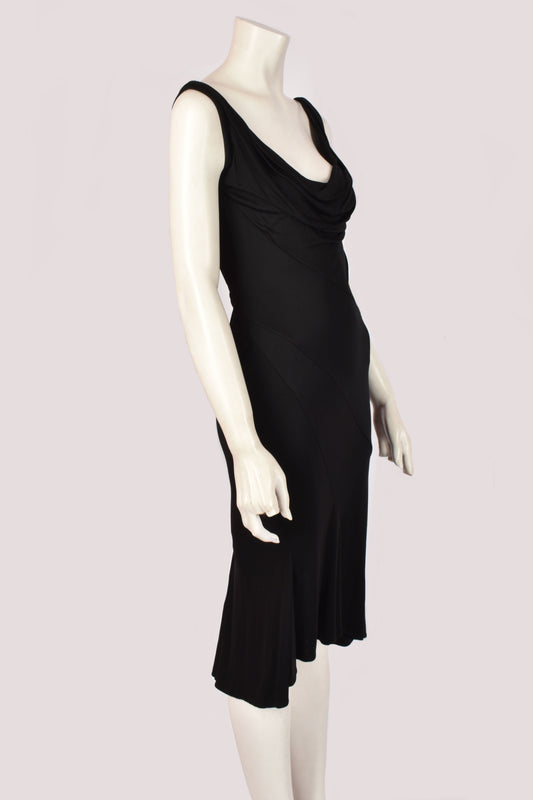 VERSACE MIDI BLACK DRESS
