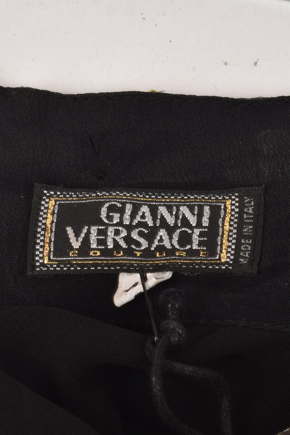 GIANNI VERSACE JEWELLED MOCK-NECK BLACK DRESS