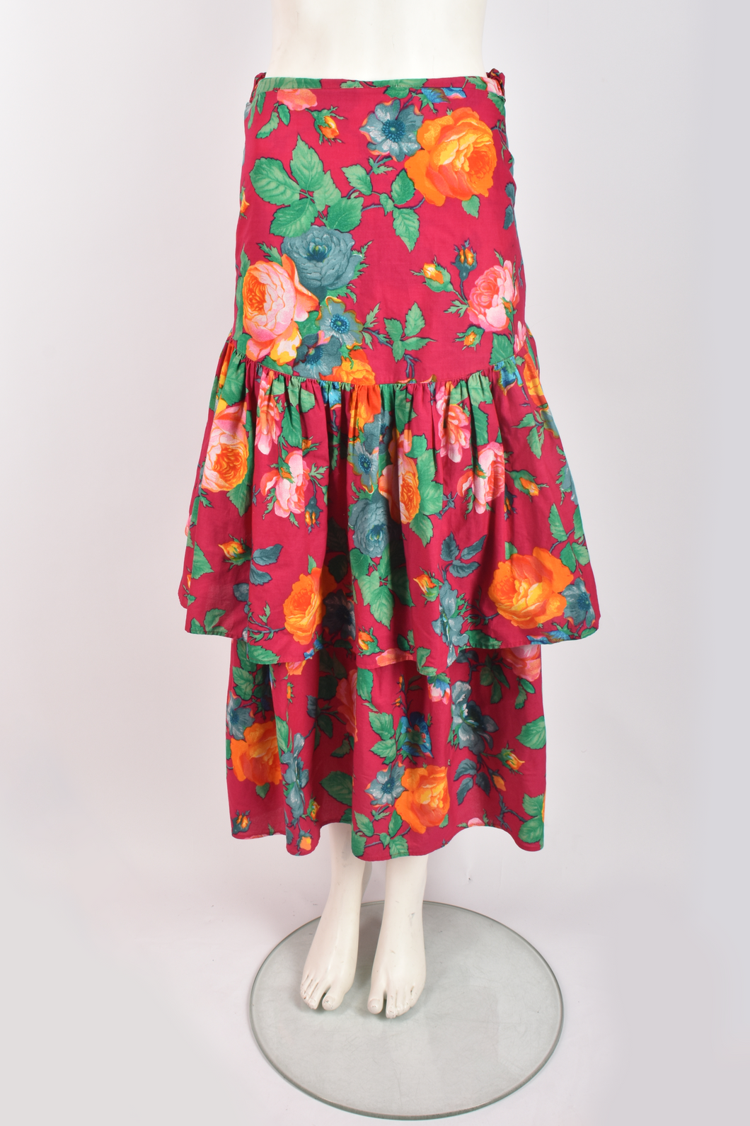 KENZO FLORAL SKIRT WITH BOW DETAIL