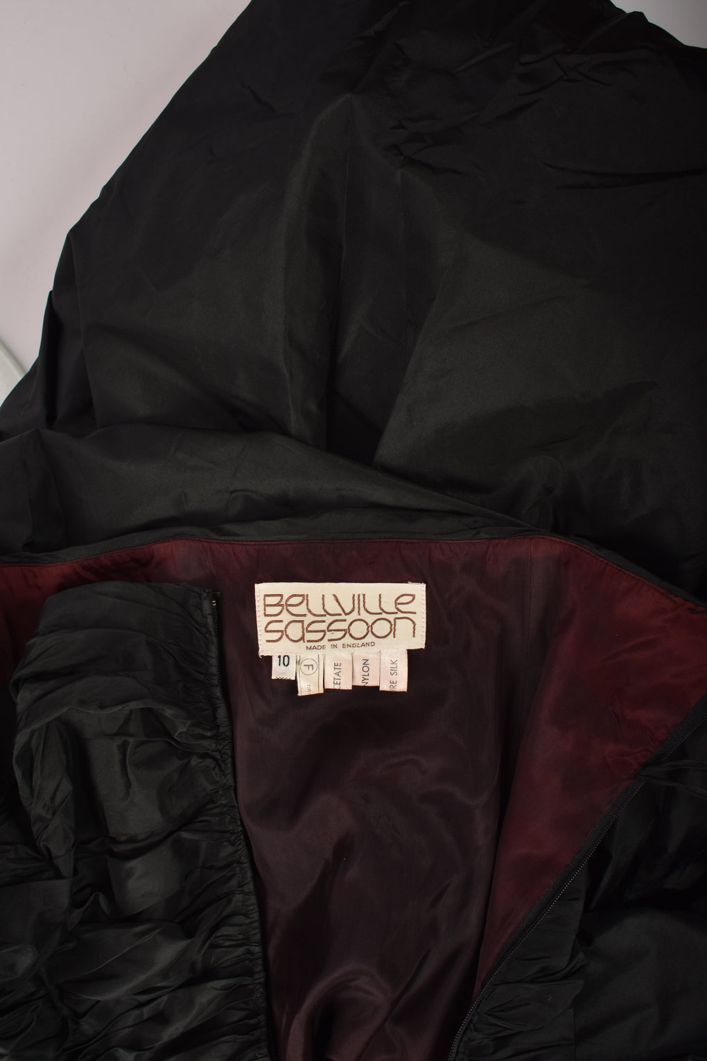 BELLEVILLE SASSOON BLACK BOW GOWN