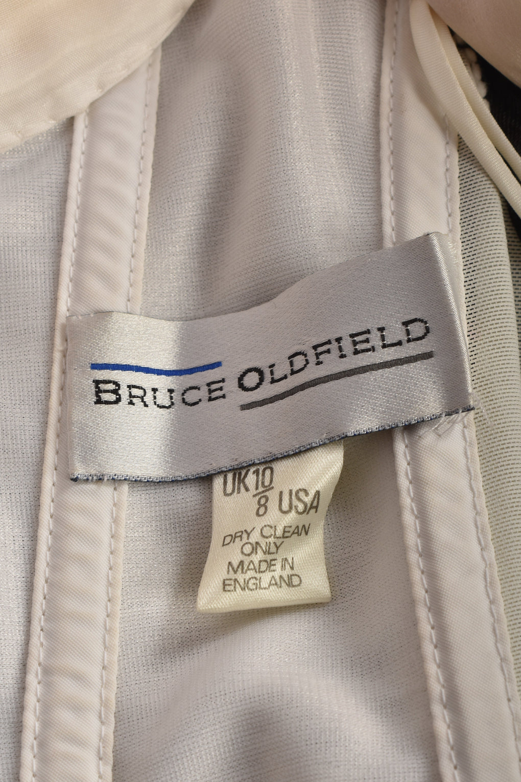 BRUCE OLDFIELD BLACK AND CREAM GOWN