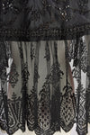 VICTORIAN LACE AND BEADED CAPE S-M-L
