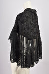 VICTORIAN LACE AND BEADED CAPE S-M-L
