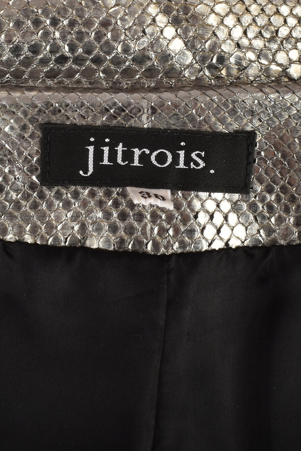 JEAN CLAUDE JITROIS SILVER PYTHON JACKET M