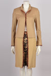 GIANNI VERSACE COUTURE 1990s SKIRT SUIT WITH CORALS S