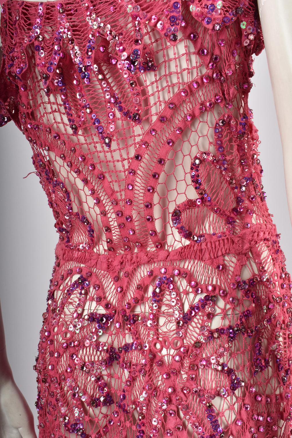 JULIEN MACDONALD SS 2005 PINK DRESS S-M-L